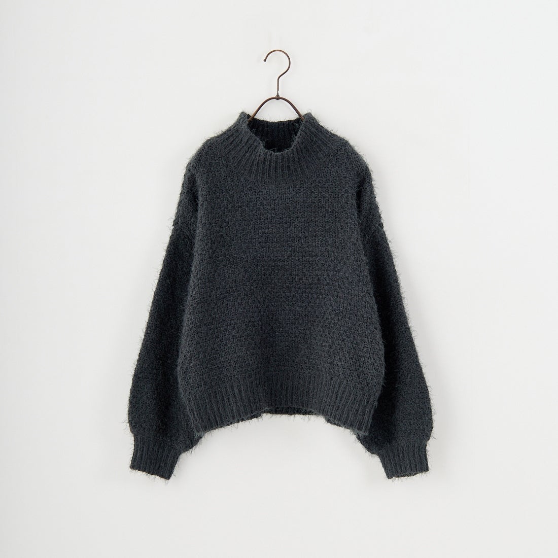 Jf Ready Made [ジェイエフレディメイド] バスケットモール スタンドネックプルオーバー [3225420]ﾁｬｺｰﾙｸﾞﾚｰ