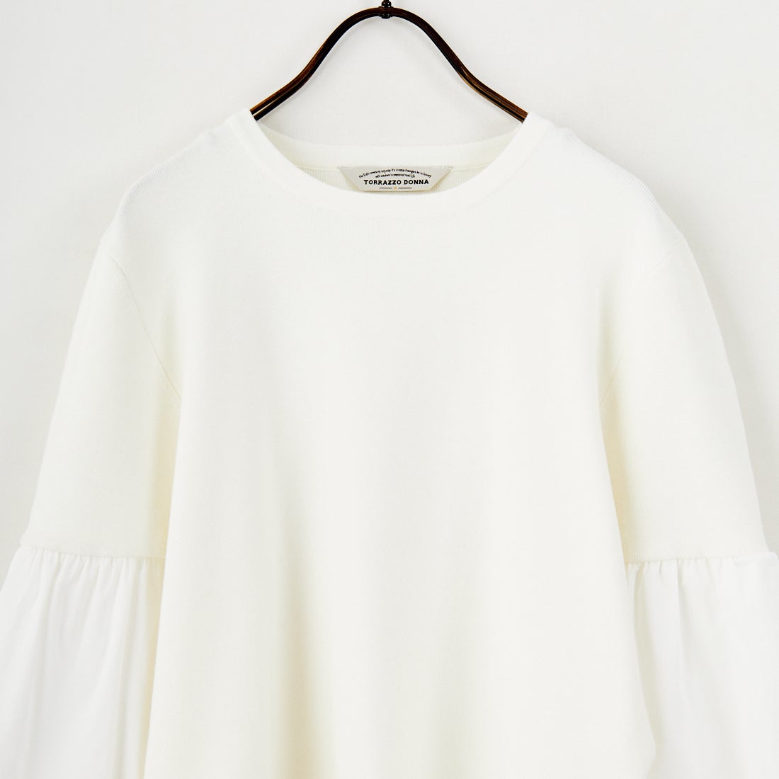 TORRAZZO DONNA [トラッゾドンナ] ボリュームスリーブニットトップス [6263-513] 05 WHITE