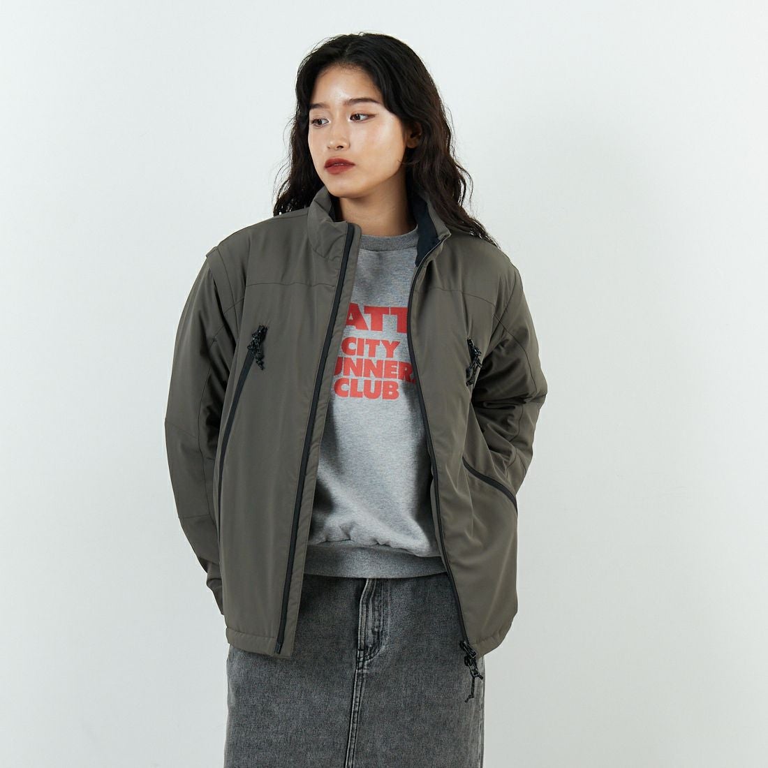 BROWN&&モデル身長：162cm 着用サイズ：S&&