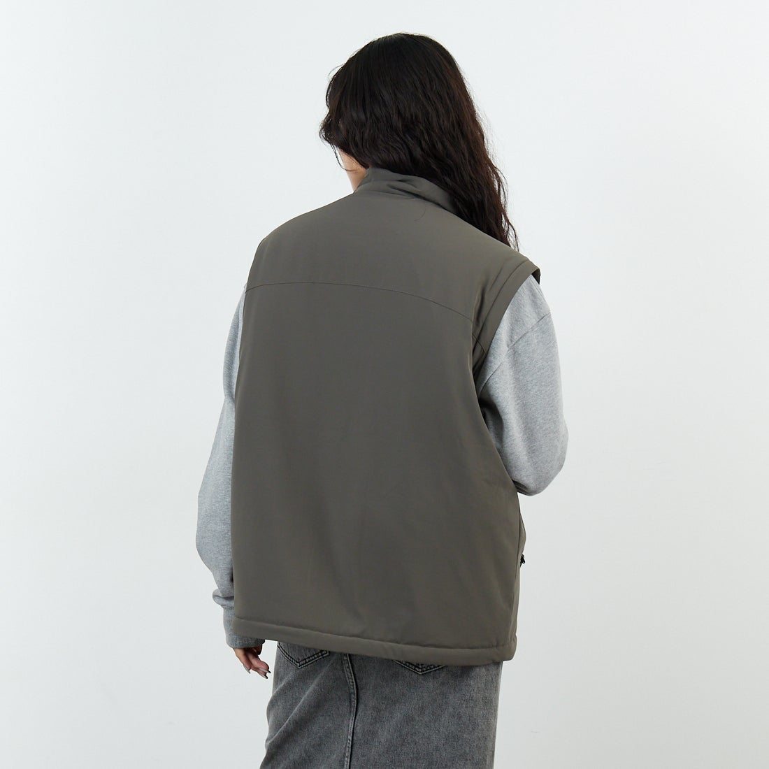 Jeans Factory Clothes [ジーンズファクトリークローズ] ECWCS スリングユニットジャケット [JFC-254-068]BROWN &&モデル身長：162cm 着用サイズ：S&&