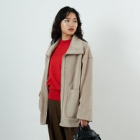 61 ﾍﾞｰｼﾞｭ&&モデル身長：162cm 着用サイズ：F&&