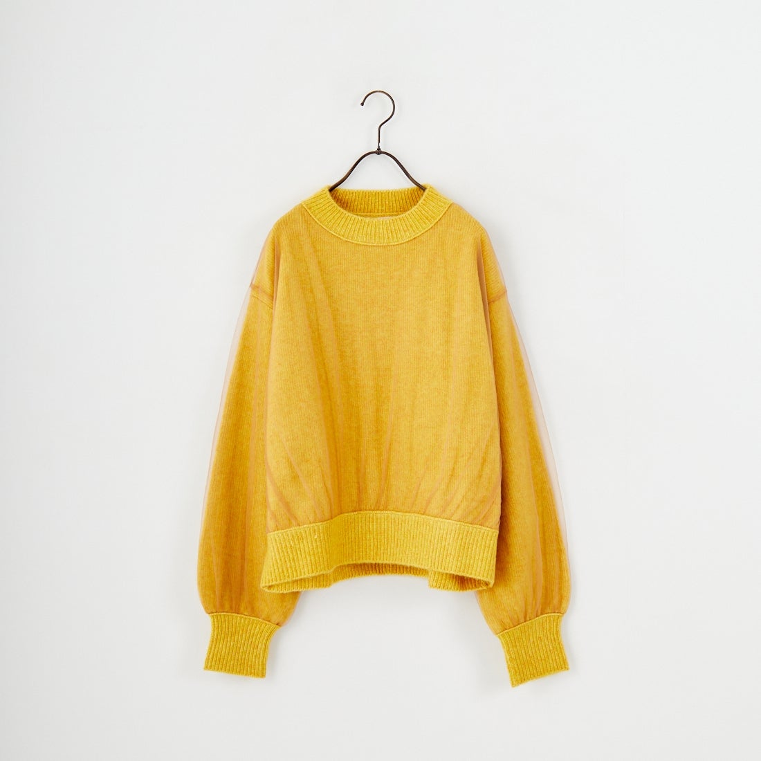 WHYTO. [ホワイト] チュールレイヤードニット [WHT25FKN4040] YELLOW
