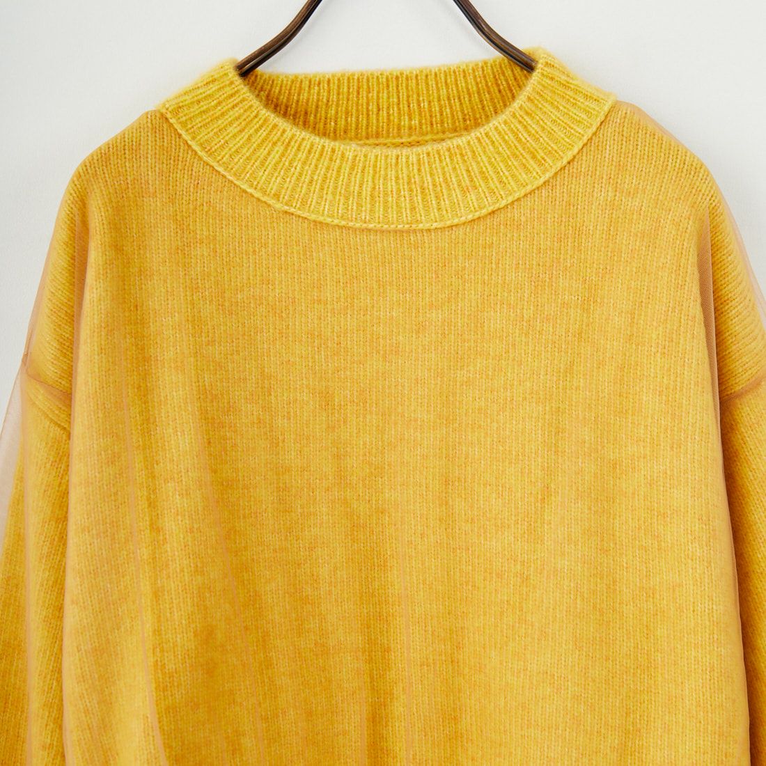 WHYTO. [ホワイト] チュールレイヤードニット [WHT25FKN4040] YELLOW