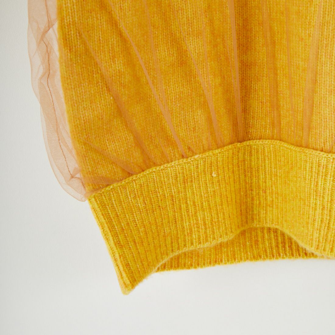 WHYTO. [ホワイト] チュールレイヤードニット [WHT25FKN4040] YELLOW