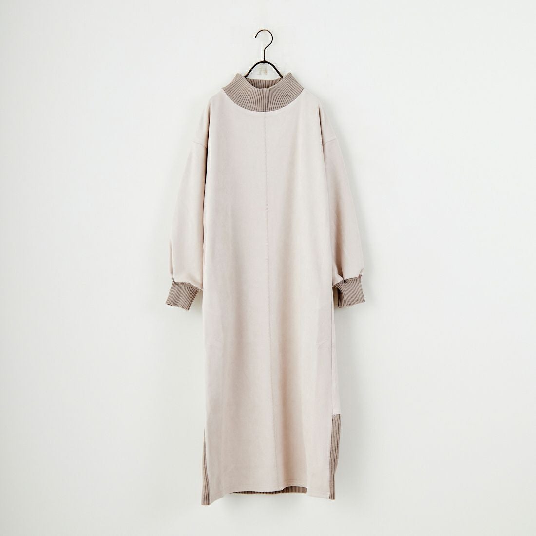 Jf Ready Made [ジェイエフレディメイド] スエードリブモックネックワンピース [3225611] ｸﾞﾚｰﾍﾞｰｼﾞｭ