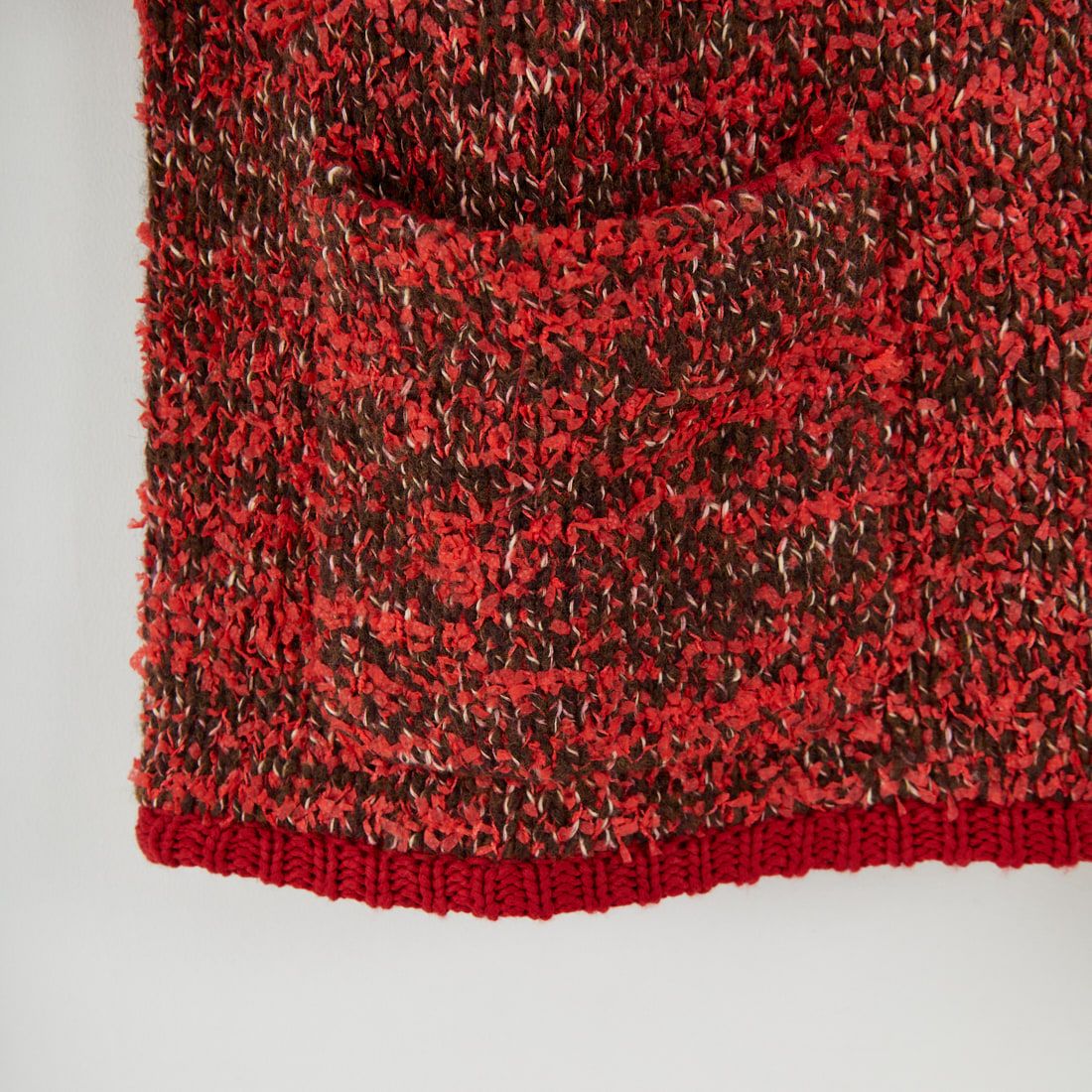 WHYTO. [ホワイト] ミックステープヤーンニットジャケット [WHT25FKN4036] RED