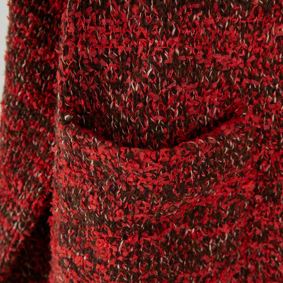 WHYTO. [ホワイト] ミックステープヤーンニットジャケット [WHT25FKN4036] RED