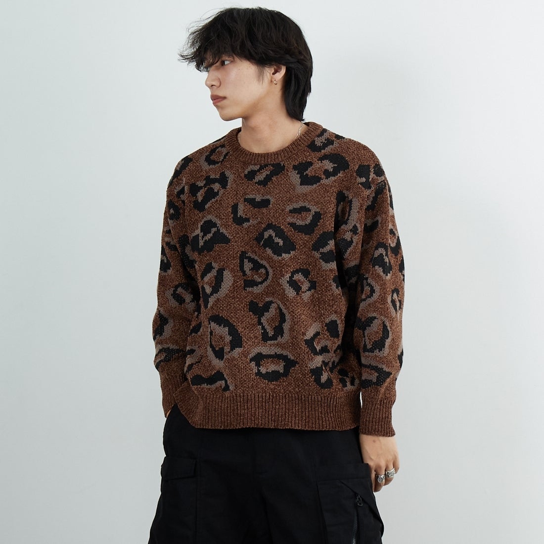 500 BROWN&&モデル身長：179cm 着用サイズ：1&&