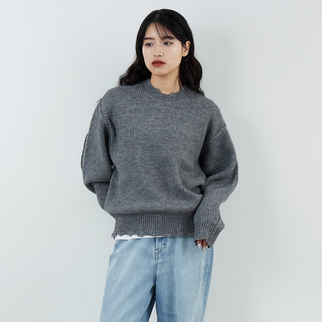 801 H.GRAY&&モデル身長：162cm 着用サイズ：0&&