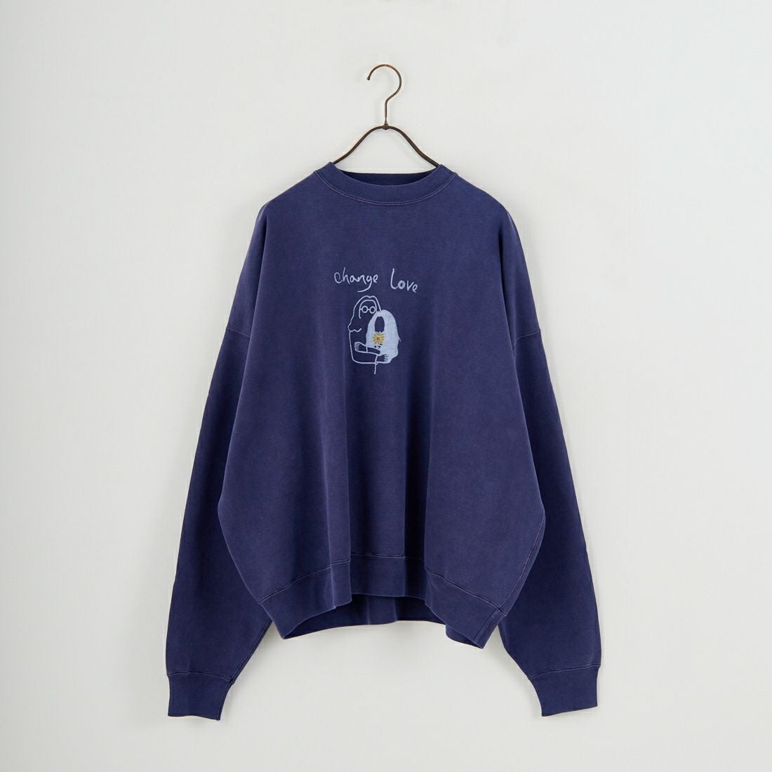 REMI RELIEF [レミレリーフ] 別注 SP加工 ダメージクルーネックスウェット [RN29373272-JF] NAVY