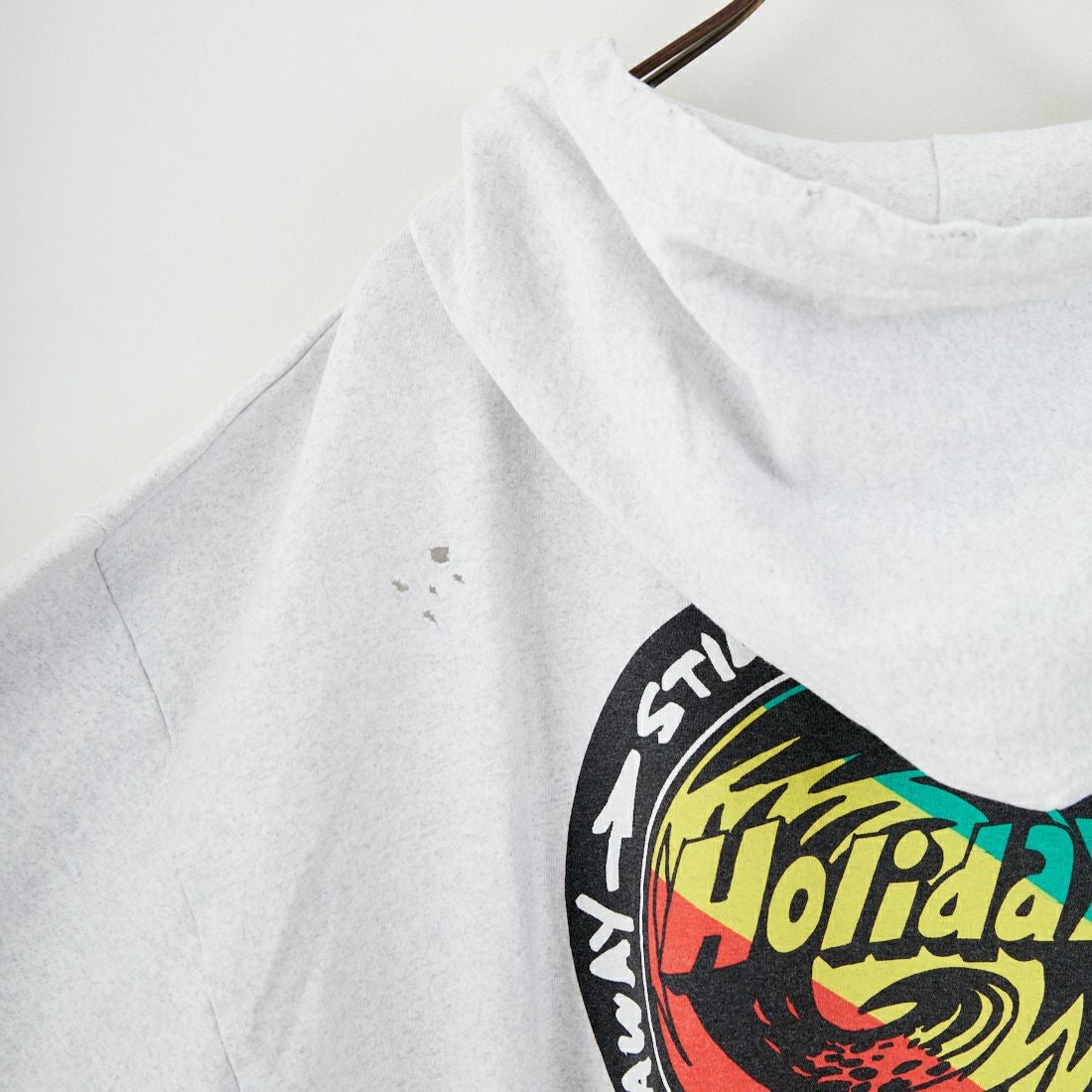 HOLIDAY [ホリデイ] スーパーファインドライ ロングスリーブダメージフーディ [25201006] S.GRAY