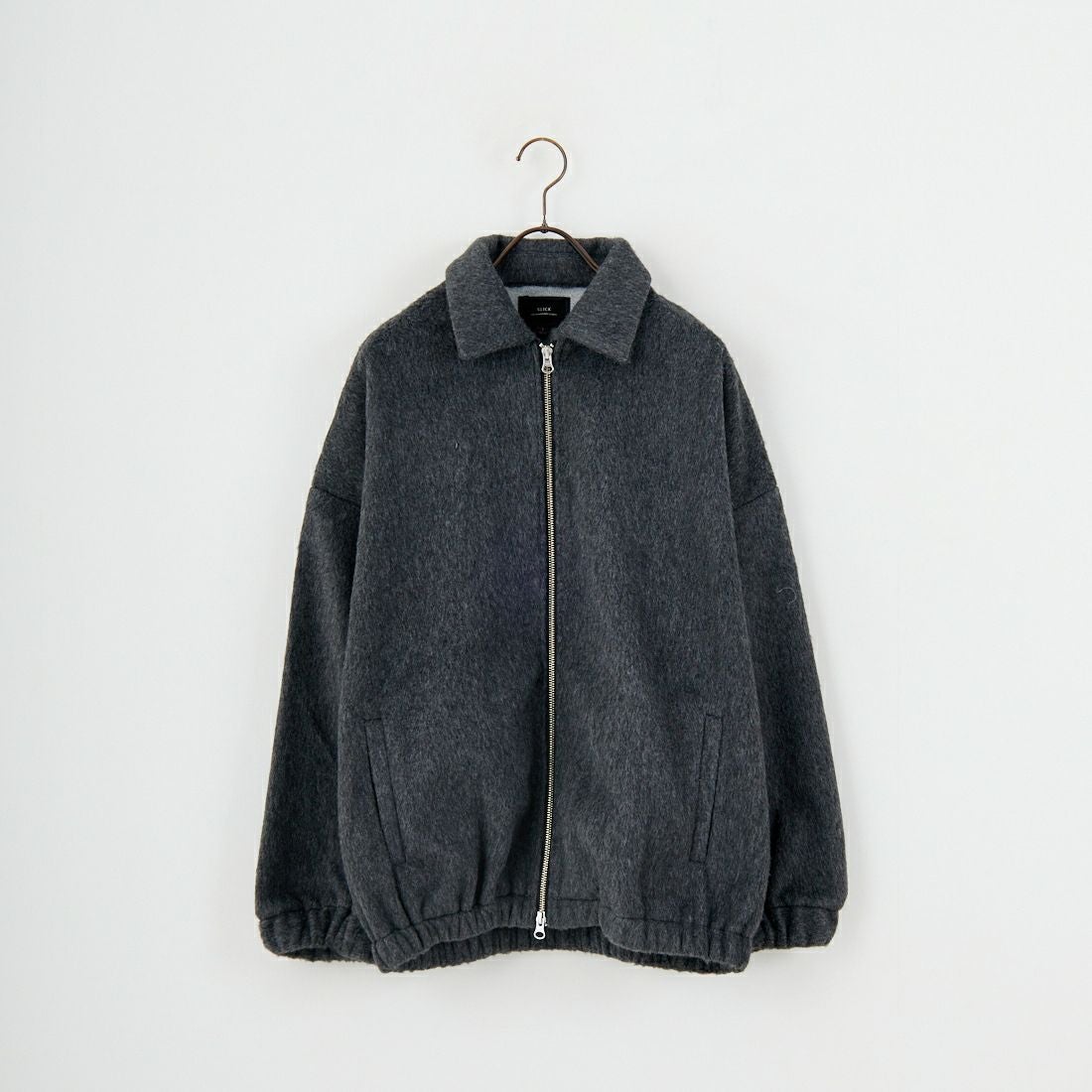 SLICK [スリック] シャギーメルトンジップアップブルゾン [5111062] 805 CHARCO