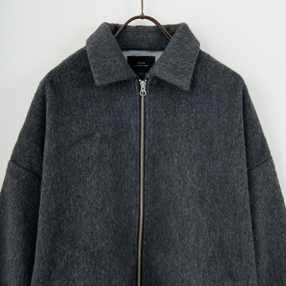 SLICK [スリック] シャギーメルトンジップアップブルゾン [5111062] 805 CHARCO