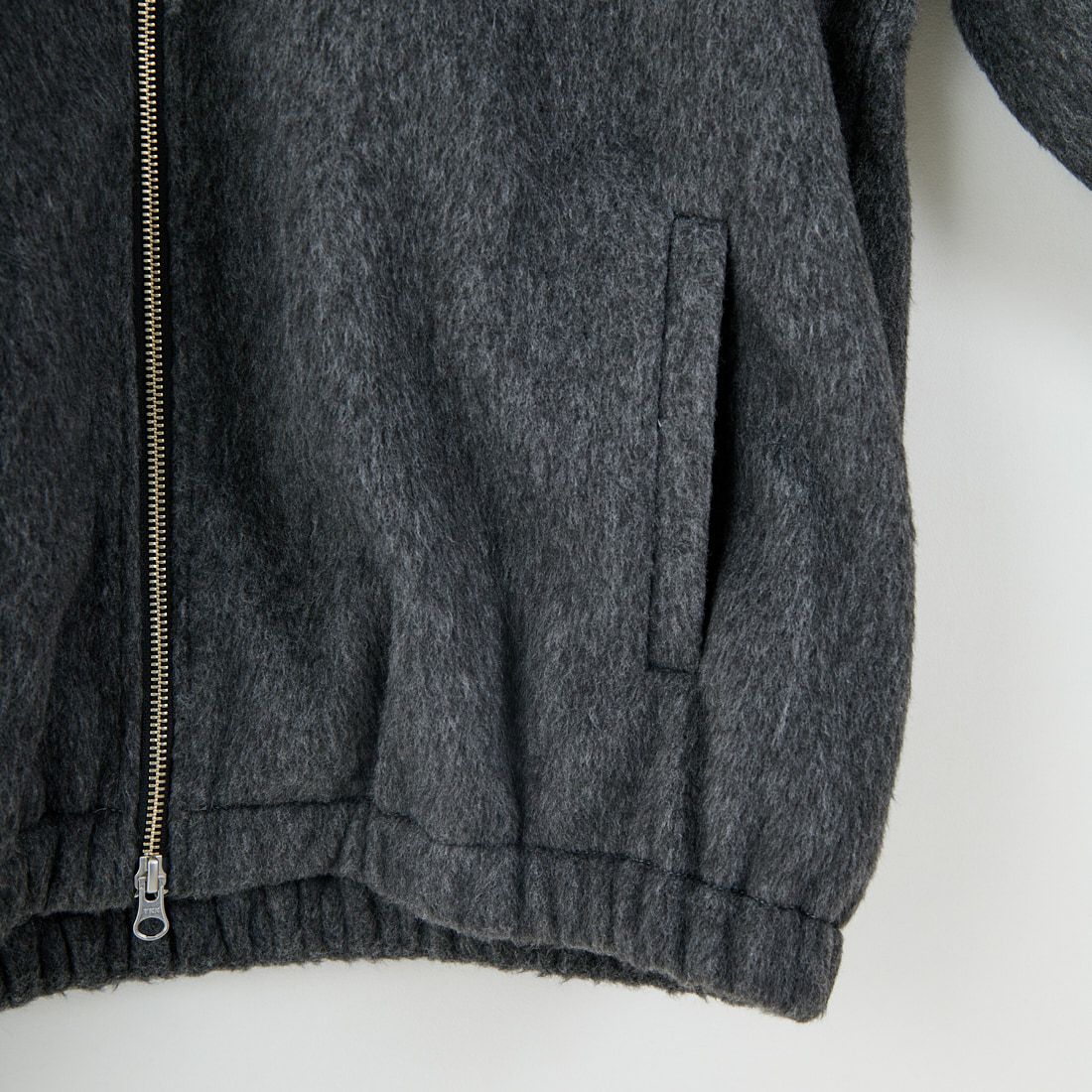 SLICK [スリック] シャギーメルトンジップアップブルゾン [5111062] 805 CHARCO