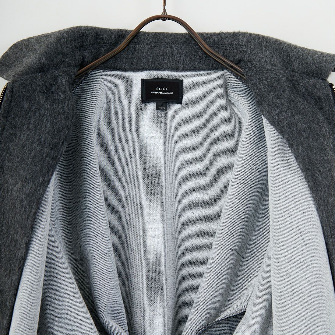 SLICK [スリック] シャギーメルトンジップアップブルゾン [5111062] 805 CHARCO