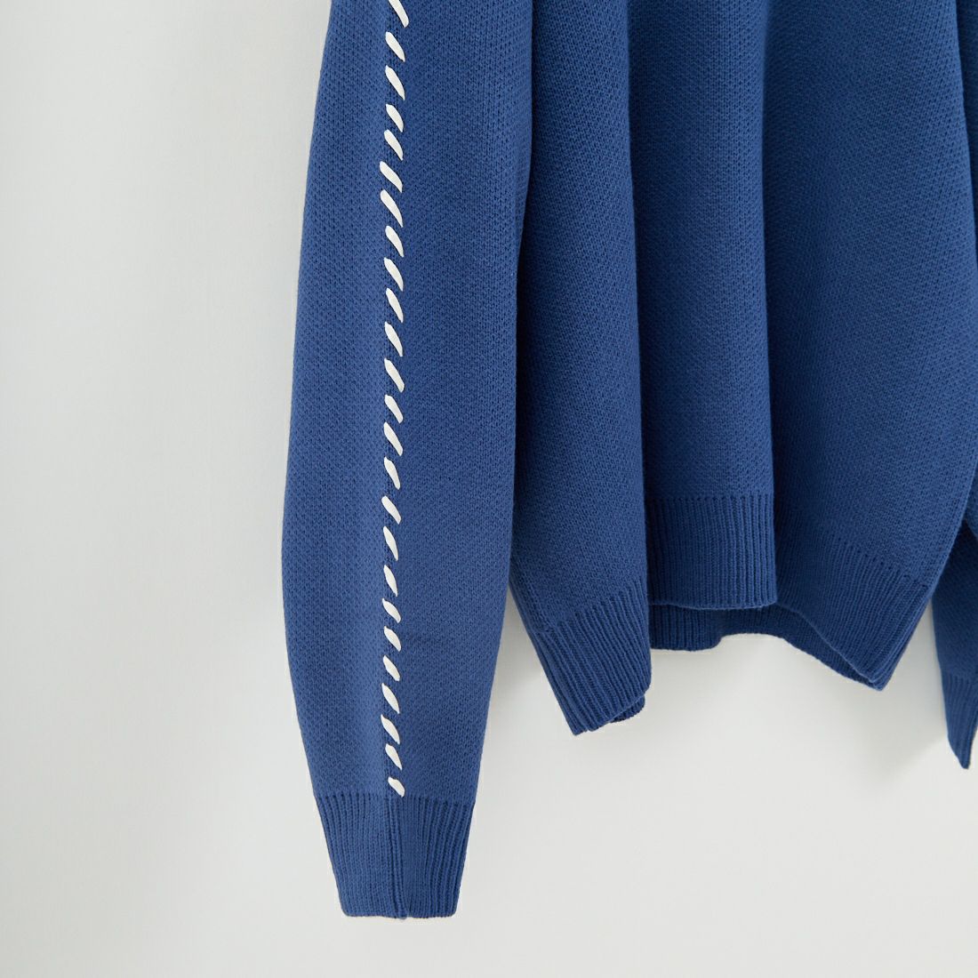 33Degrees [サーティスリーディグリーズ] ハンドステッチクルーネックニット [ND-25755014] 67 BLU GRY