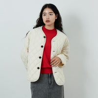 Gymphlex [ジムフレックス] キルトダウンカラーレスジャケット [GY-A0431NYM] OYSTER