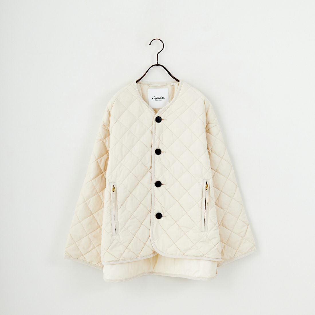 Gymphlex [ジムフレックス] キルトダウンカラーレスジャケット [GY-A0431NYM] OYSTER