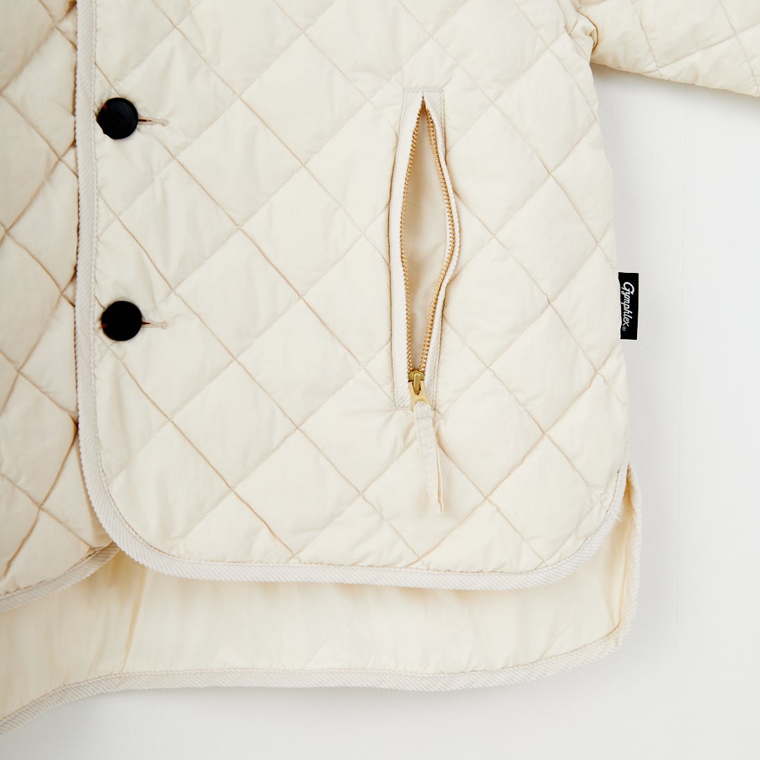 Gymphlex [ジムフレックス] キルトダウンカラーレスジャケット [GY-A0431NYM] OYSTER