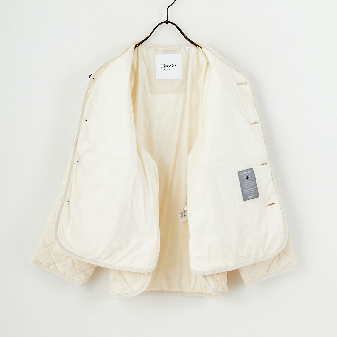 Gymphlex [ジムフレックス] キルトダウンカラーレスジャケット [GY-A0431NYM] OYSTER
