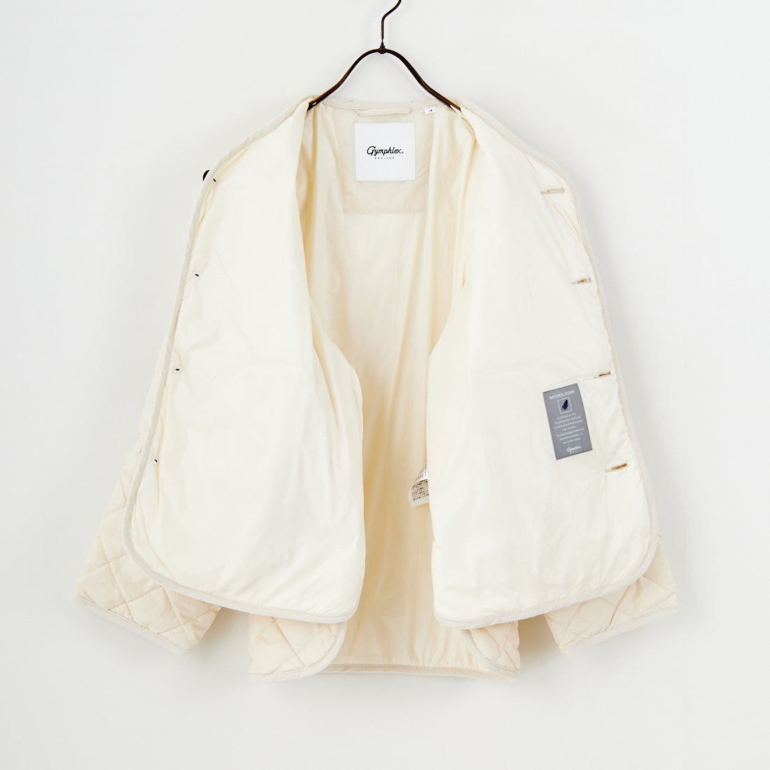 Gymphlex [ジムフレックス] キルトダウンカラーレスジャケット [GY-A0431NYM] OYSTER