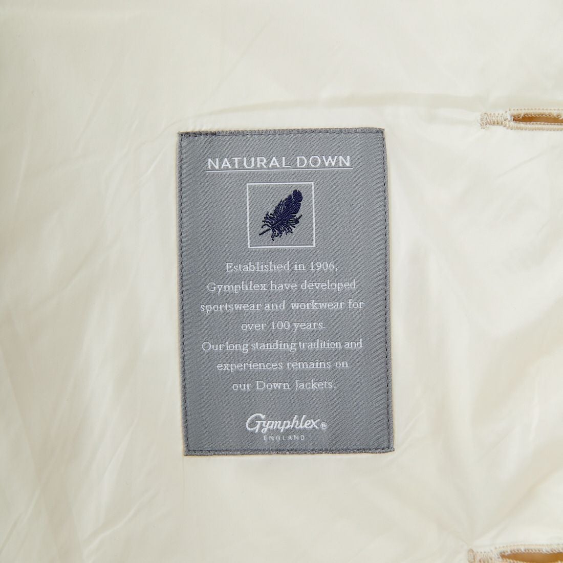 Gymphlex [ジムフレックス] キルトダウンカラーレスジャケット [GY-A0431NYM] OYSTER