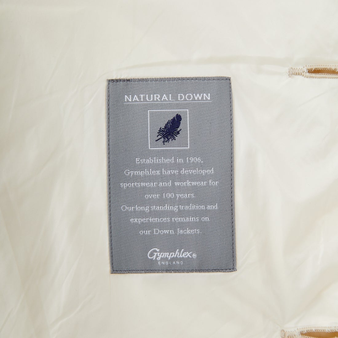Gymphlex [ジムフレックス] キルトダウンカラーレスジャケット [GY-A0431NYM] OYSTER
