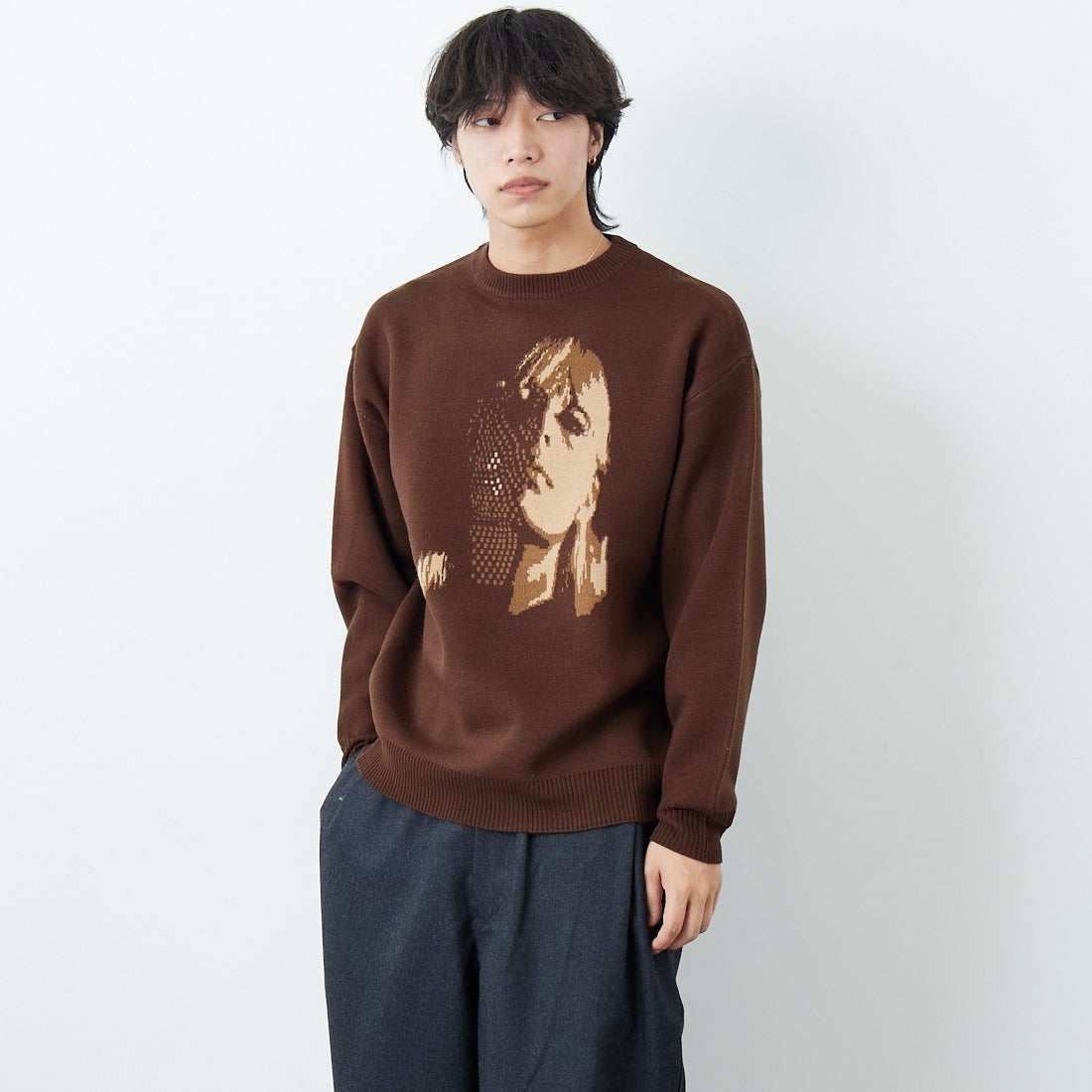 B BRN/BEG&&モデル身長：179cm 着用サイズ：M&&