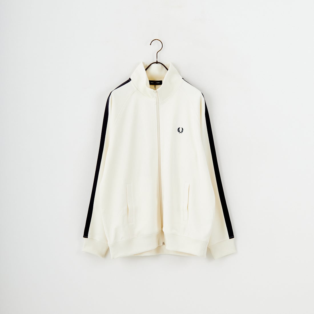 FRED PERRY [フレッドペリー] 別注 配色ライン トラックジャケット [FPM-25A-029JF] ECRU/ANCHO