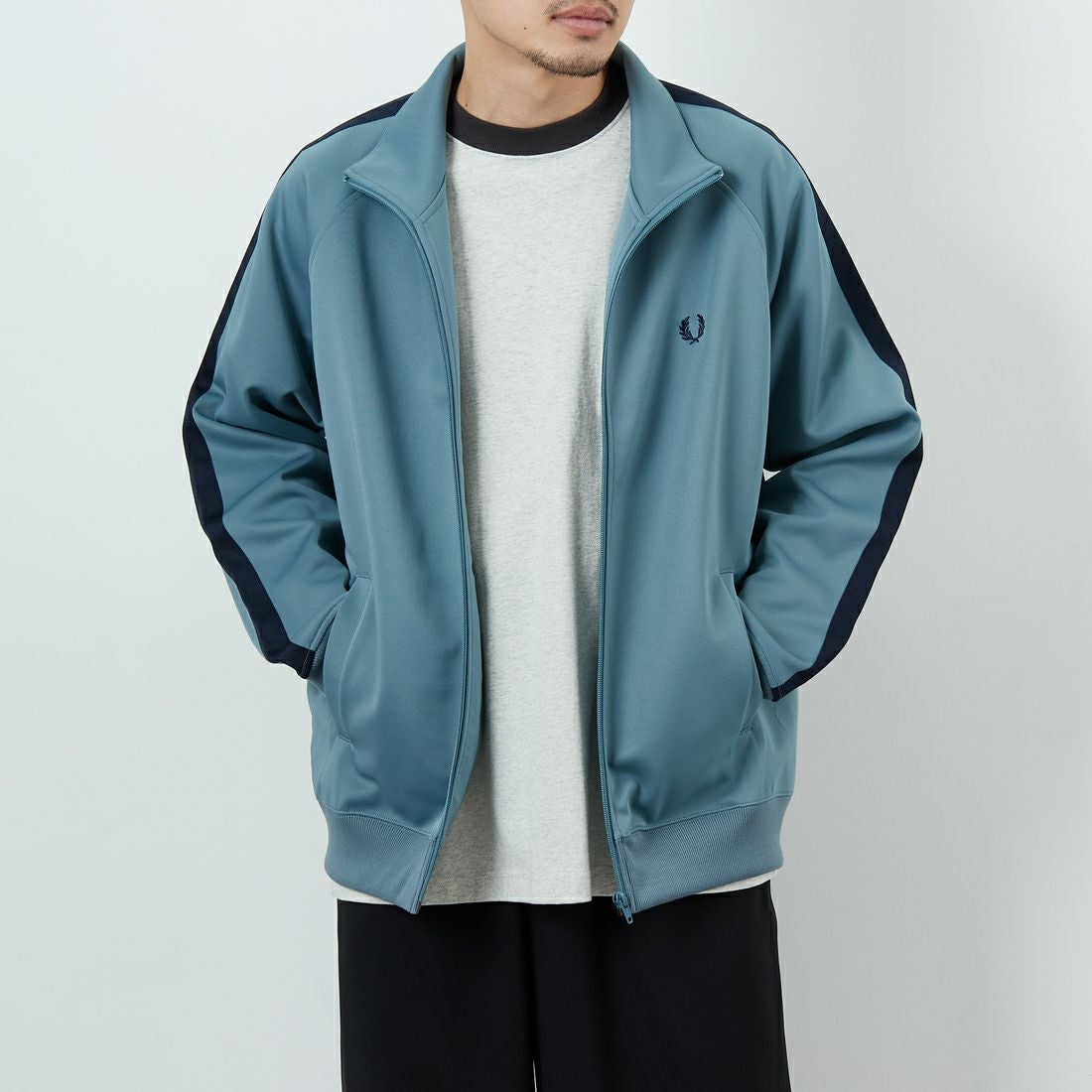 FRED PERRY [フレッドペリー] 別注 配色ライン トラックジャケット