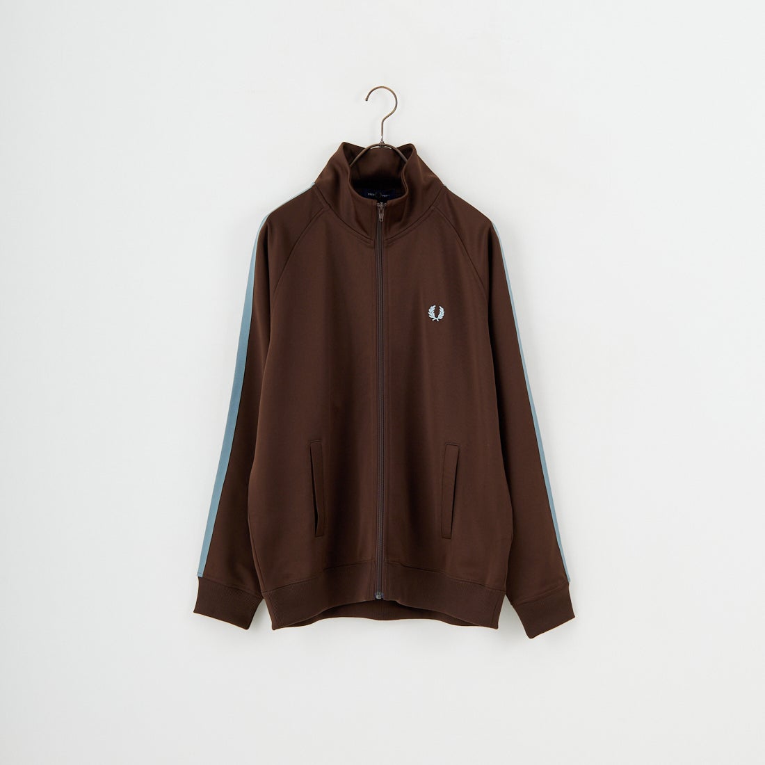 FRED PERRY [フレッドペリー] 別注 配色ライン トラックジャケット [FPM-25A-029JF] BURNT TOBA