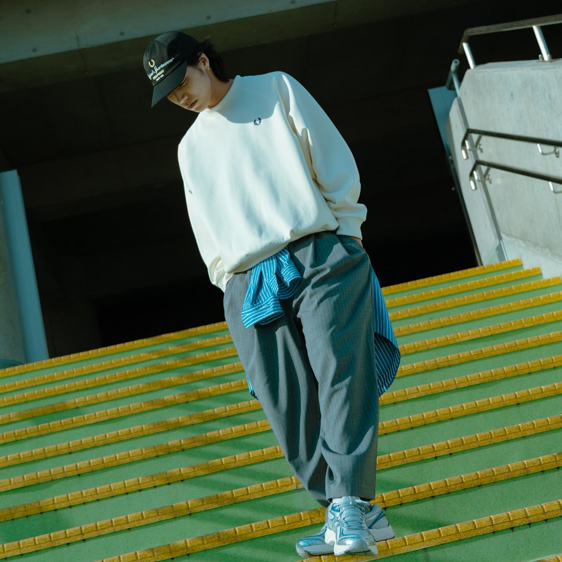 FRED PERRY [フレッドペリー] 別注 トラック クルーネックプルオーバー