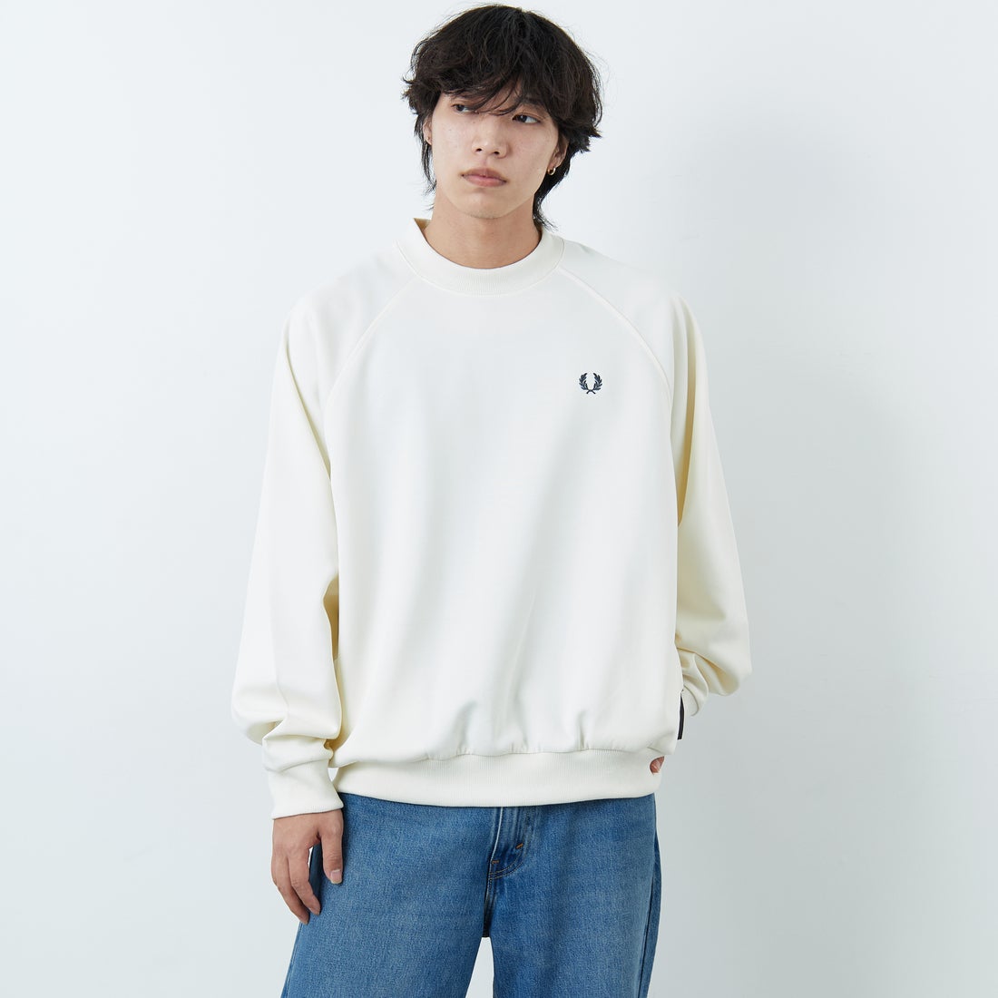 FRED PERRY [フレッドペリー] 別注 トラック クルーネックプルオーバー