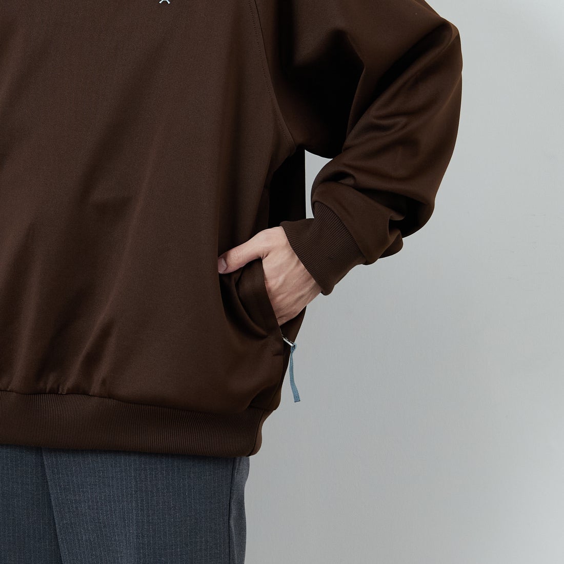 FRED PERRY トラック クルーネックプルオーバー ブラウン Lサイズ