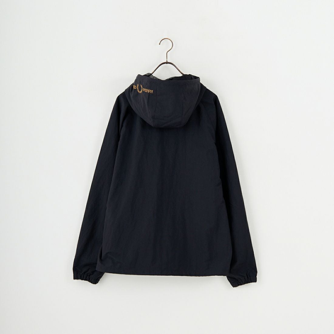 FRED PERRY [フレッドペリー] 別注 フード刺繍 ナイロンシェルジャケット [FPM-25A-031JF] BLACK/SHAD