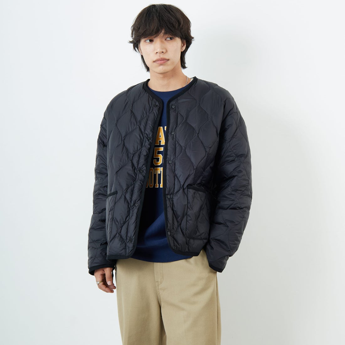 BLACK&&モデル身長：179cm 着用サイズ：L&&