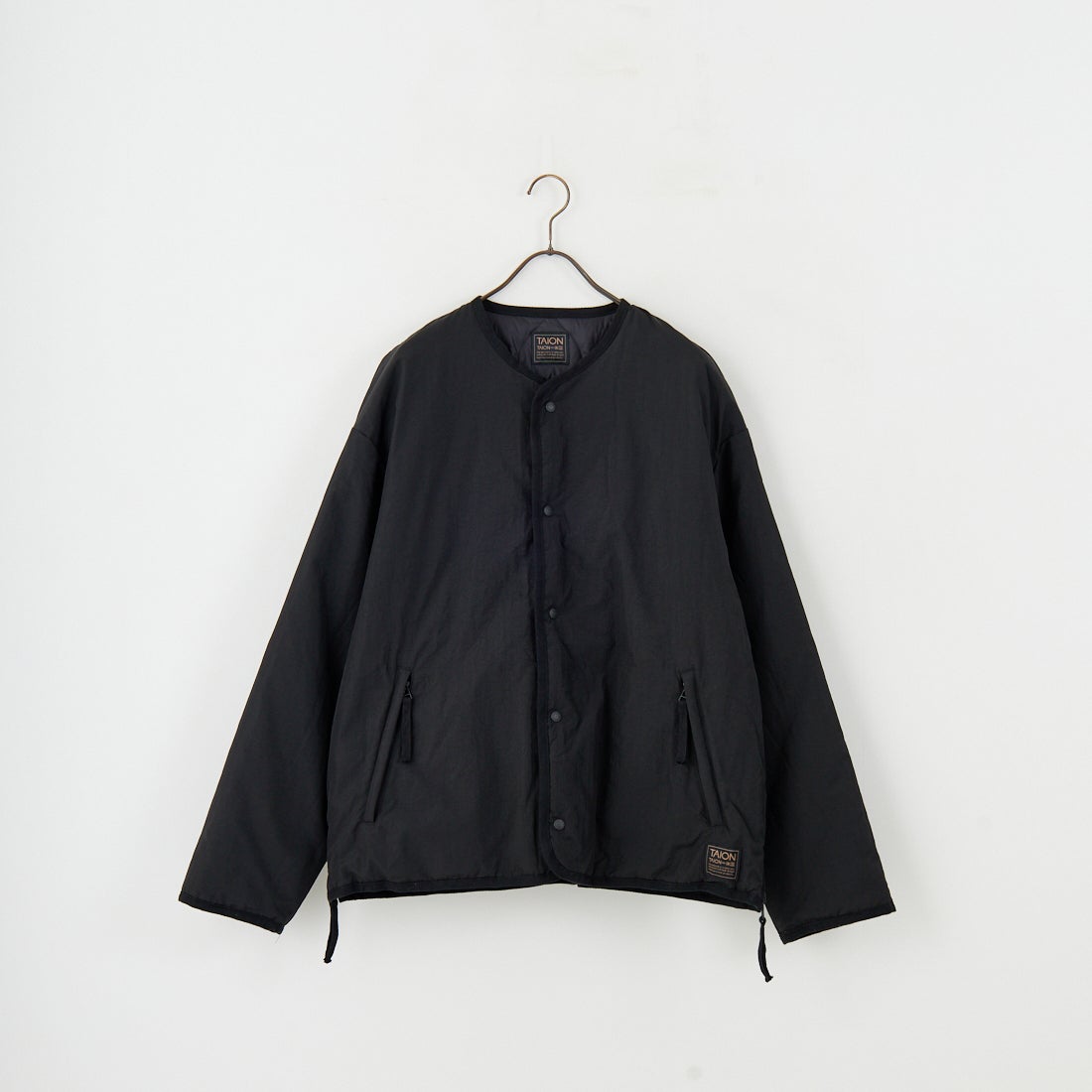 TAION [タイオン] 別注 リバーシブル ライトダウンジャケット [TAION-JF001] BLACK