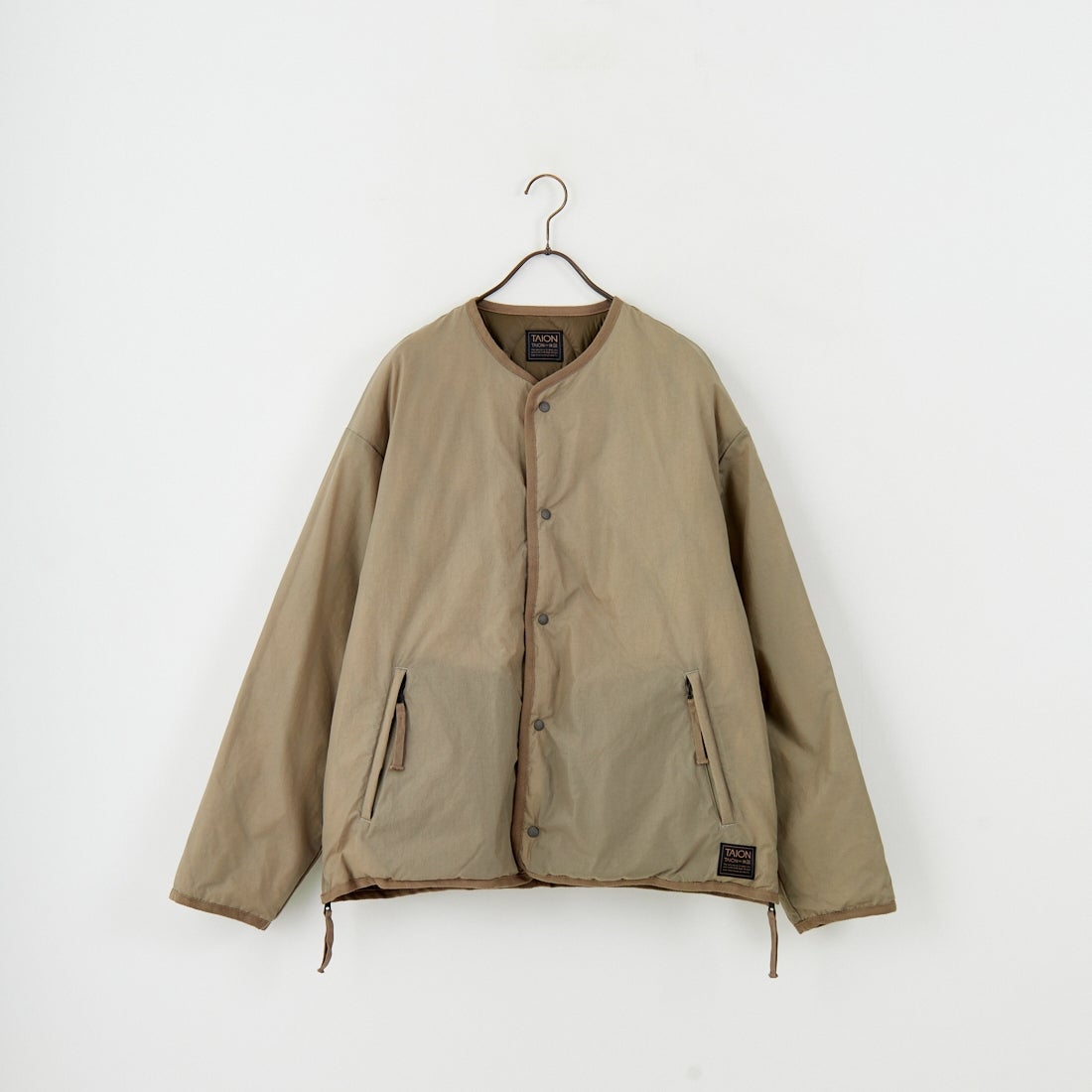 TAION [タイオン] 別注 リバーシブル ライトダウンジャケット [TAION-JF001] KHAKI
