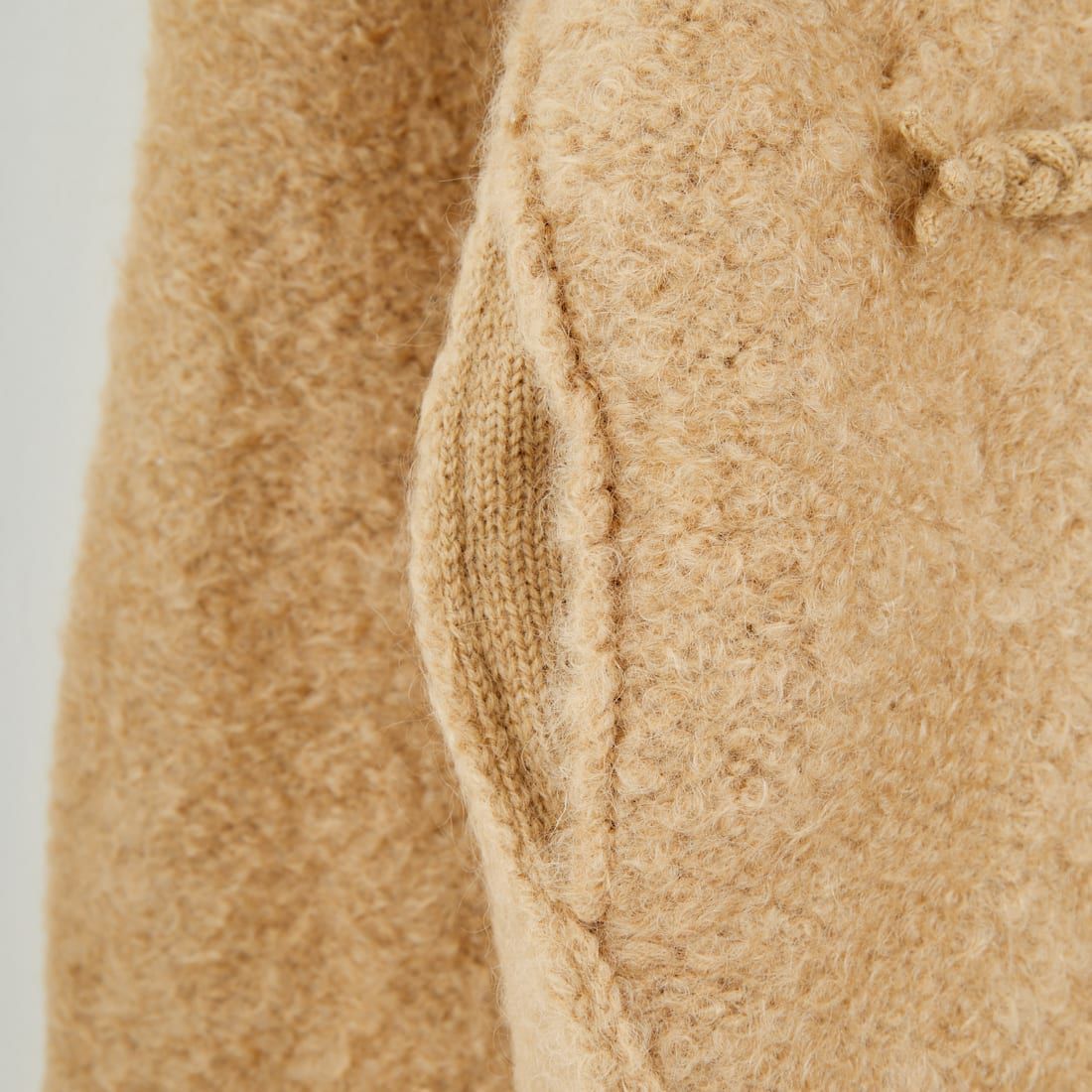 UNFIL [アンフィル] モヘア&シェットランドウール ジャンボループニットジャケット [WVFL-UW130] CAMEL