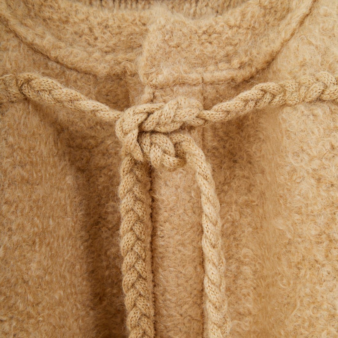UNFIL [アンフィル] モヘア&シェットランドウール ジャンボループニットジャケット [WVFL-UW130] CAMEL