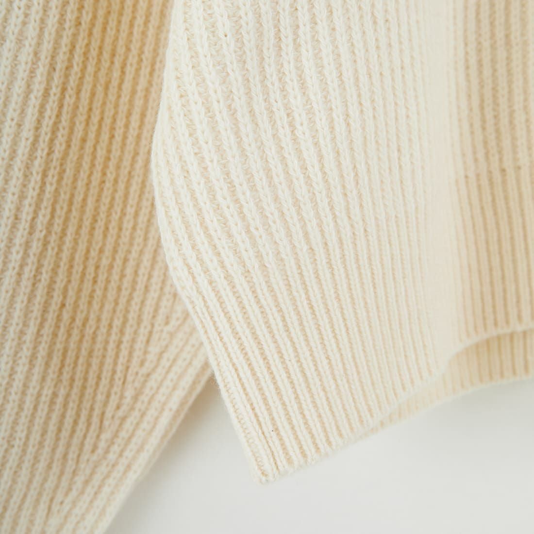 UNFIL [アンフィル] ウーレンコットン&EXファインラムウール リブニットプルオーバー [WVFL-UW123] OFF WHITE