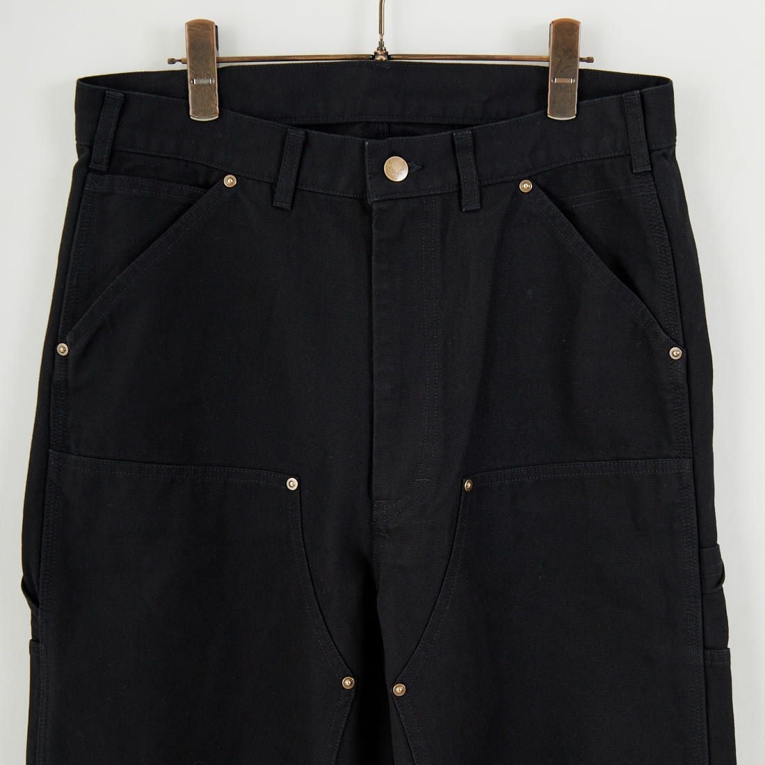 South2West8 [サウスツーウエストエイト] コットンキャンバス ダブルニーペインターパンツ [RW588] C BLACK