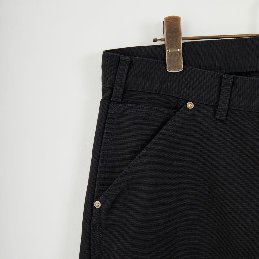 South2West8 [サウスツーウエストエイト] コットンキャンバス ダブルニーペインターパンツ [RW588] C BLACK