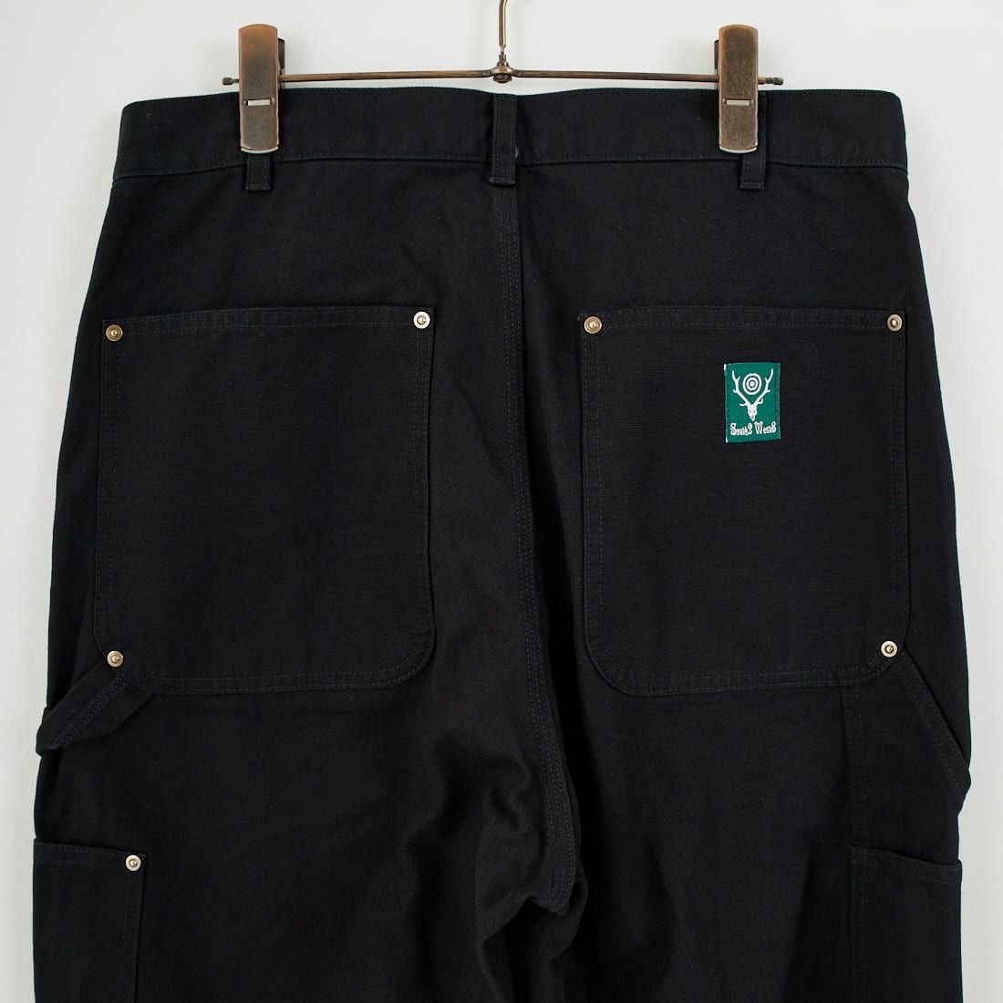 South2West8 [サウスツーウエストエイト] コットンキャンバス ダブルニーペインターパンツ [RW588] C BLACK