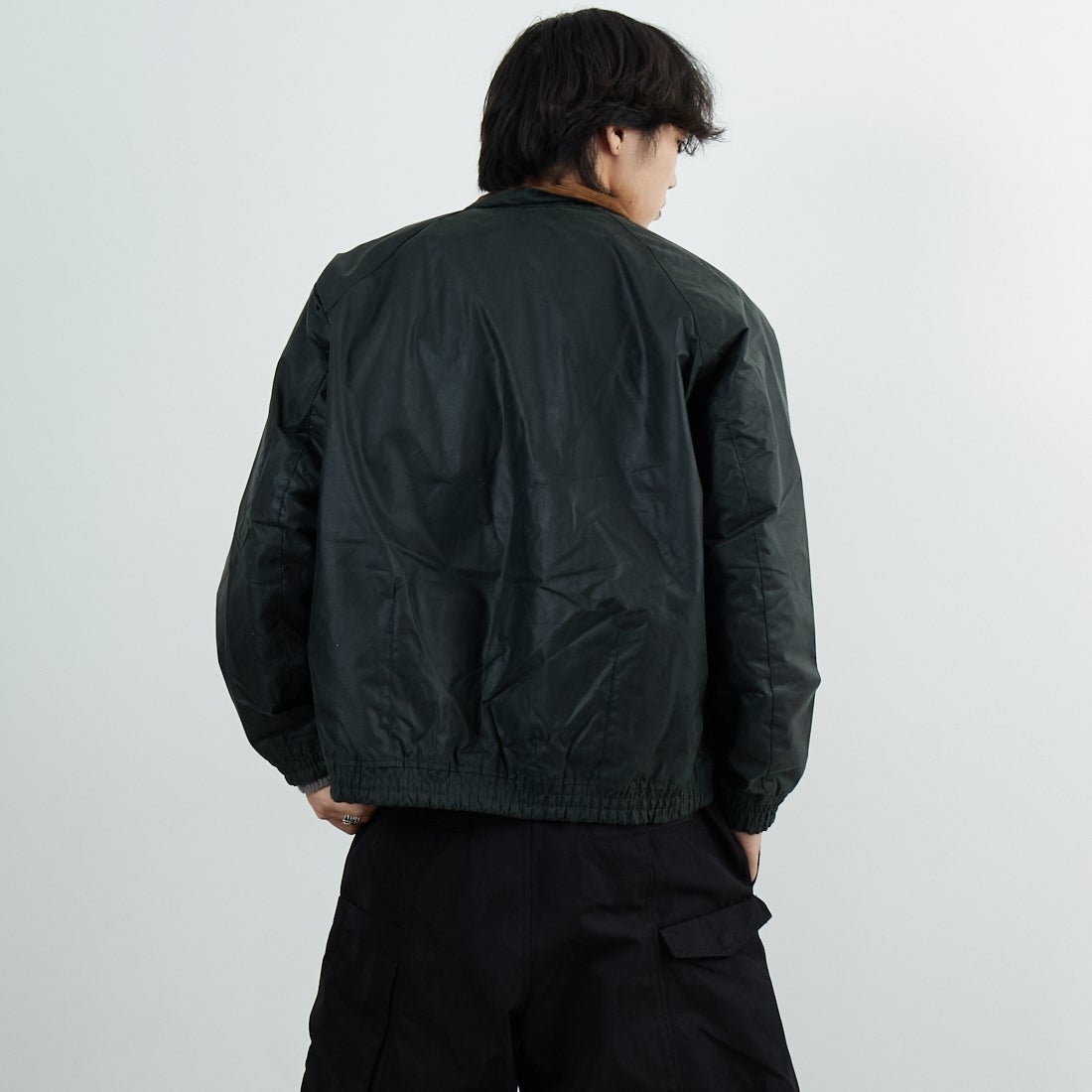 Barbour [バブアー] TRANSPORT/トランスポート スタンドカラーワックスブルゾン [MWX2497] SG91 &&モデル身長：179cm 着用サイズ：38&&