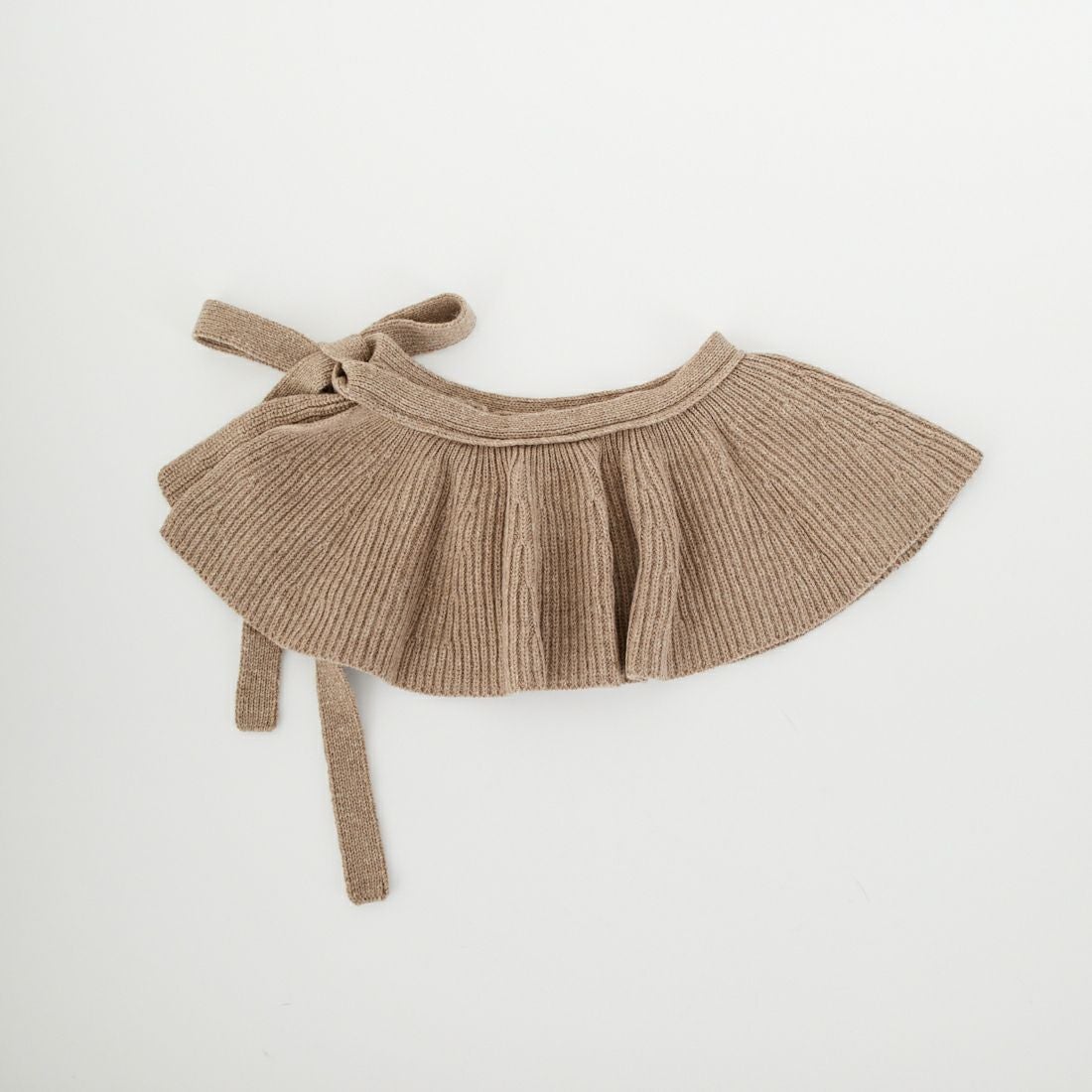 UNFIL [アンフィル] ウーレンコットン&EXファインラムウール リブニットフリルカラー [WVFL-UW125] MOCHA