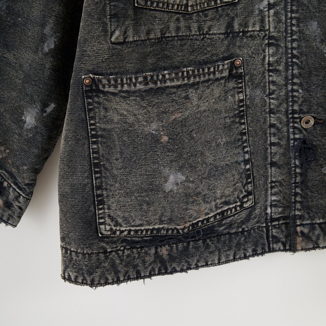 BOW WOW [バウワウ] エイジド ブランケットライナーダックカバーオールジャケット [BW252-DCBL] AGED BLACK