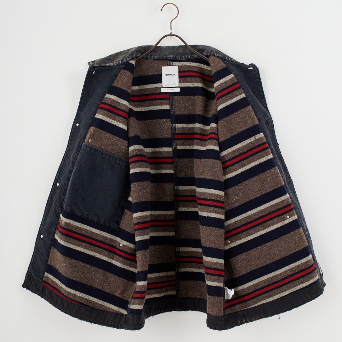 BOW WOW [バウワウ] エイジド ブランケットライナーダックカバーオールジャケット [BW252-DCBL] AGED BLACK