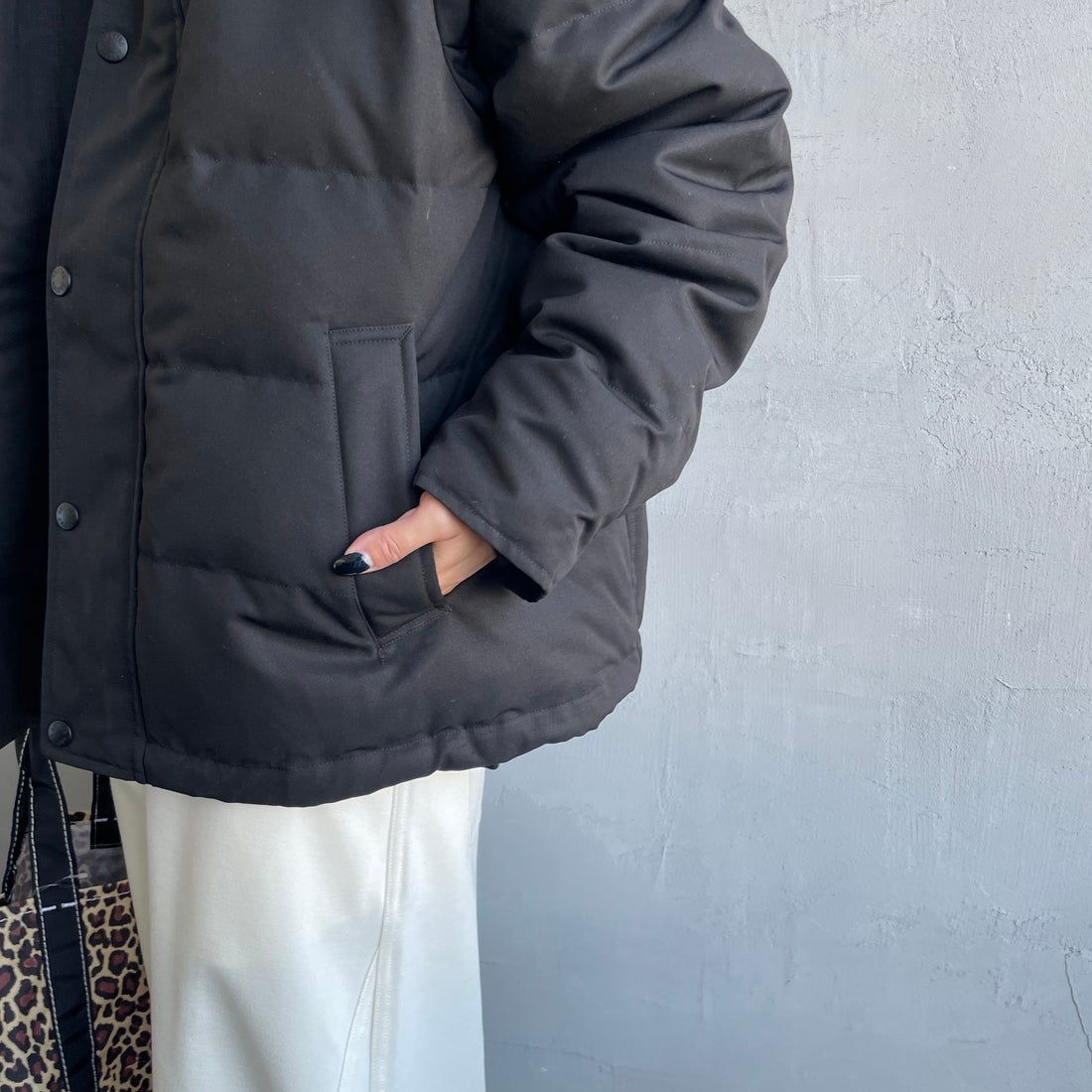 DANTON [ダントン] ショート丈 タッサーダウンジャケット [DT-A0007TPR]  &&モデル身長：150cm 着用サイズ：S&&