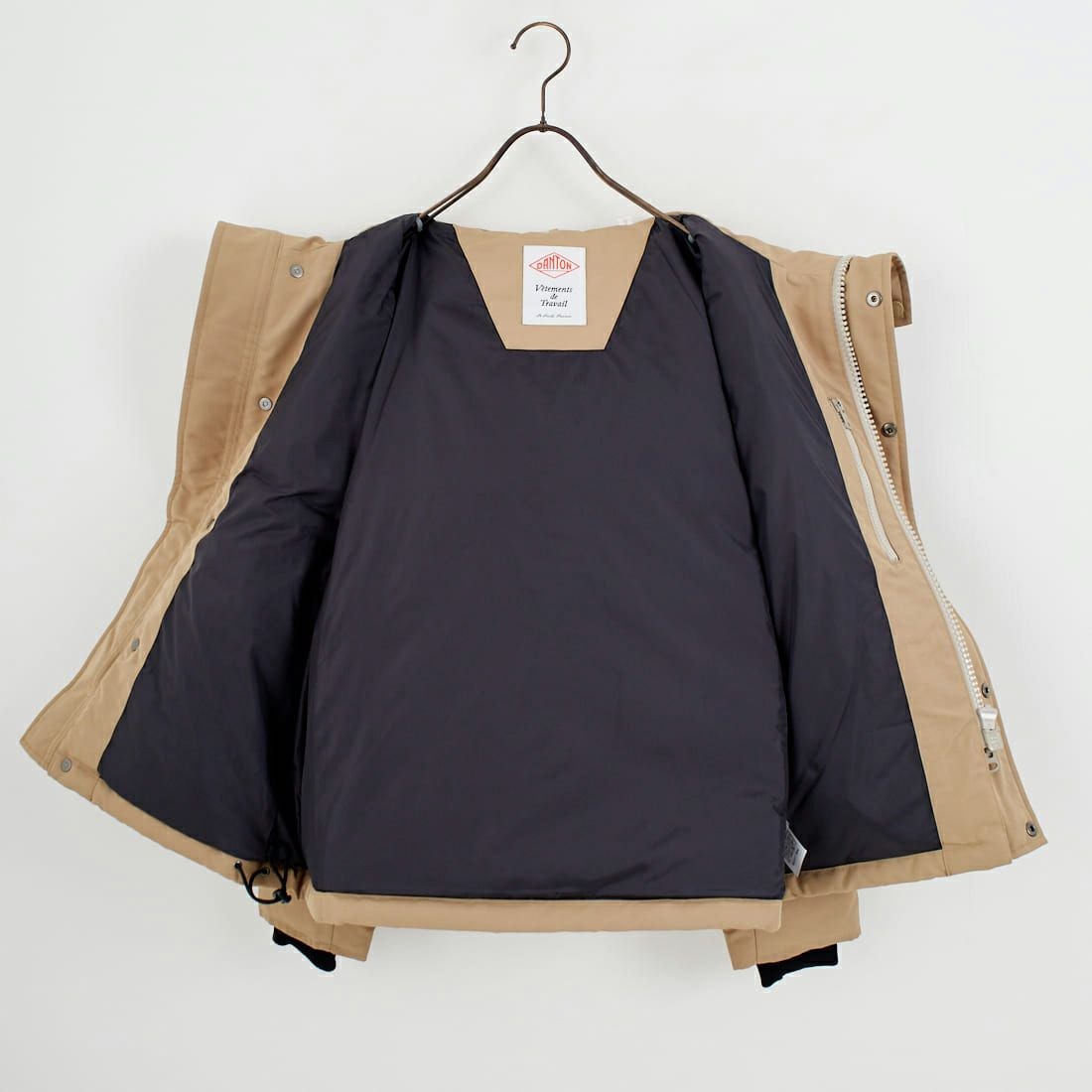 DANTON [ダントン] ショート丈 タッサーダウンジャケット [DT-A0007TPR] LT.BEIGE